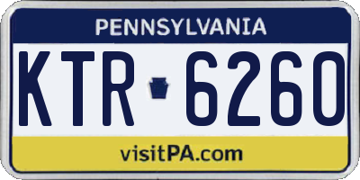 PA license plate KTR6260