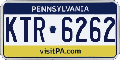 PA license plate KTR6262