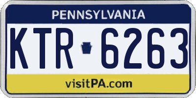 PA license plate KTR6263