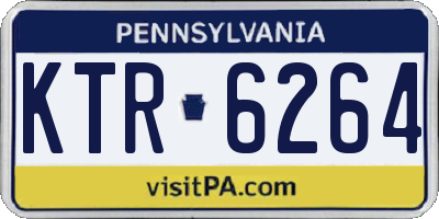 PA license plate KTR6264