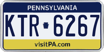 PA license plate KTR6267