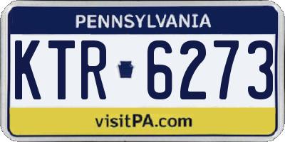 PA license plate KTR6273