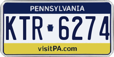 PA license plate KTR6274