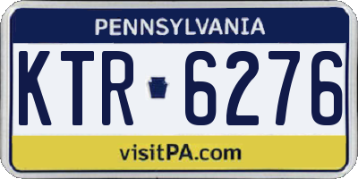 PA license plate KTR6276