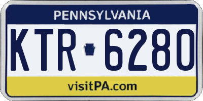 PA license plate KTR6280