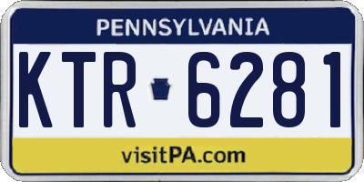 PA license plate KTR6281