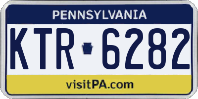 PA license plate KTR6282