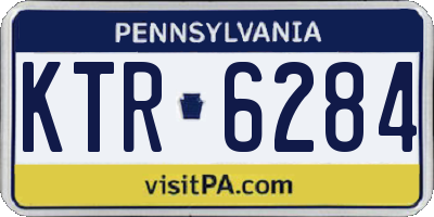 PA license plate KTR6284