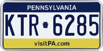 PA license plate KTR6285