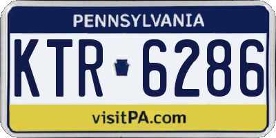 PA license plate KTR6286
