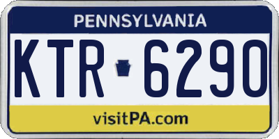 PA license plate KTR6290