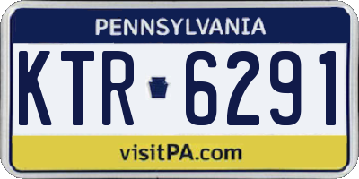 PA license plate KTR6291
