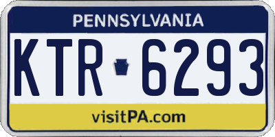 PA license plate KTR6293