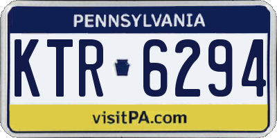 PA license plate KTR6294
