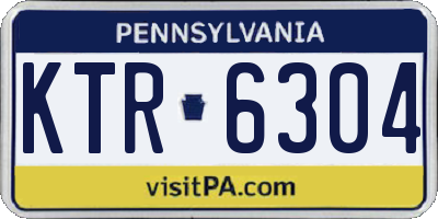 PA license plate KTR6304