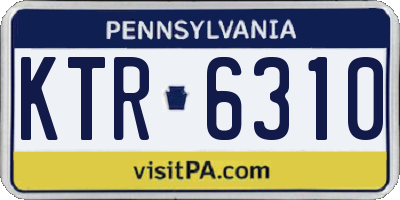PA license plate KTR6310
