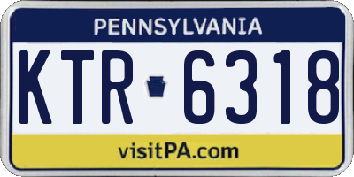 PA license plate KTR6318