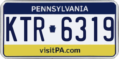 PA license plate KTR6319