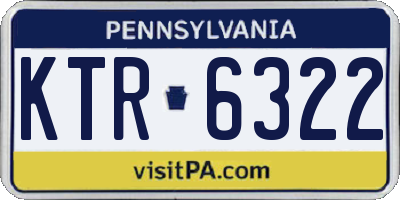PA license plate KTR6322