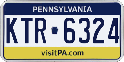 PA license plate KTR6324