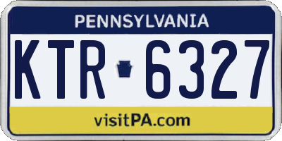 PA license plate KTR6327