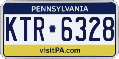 PA license plate KTR6328
