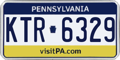 PA license plate KTR6329