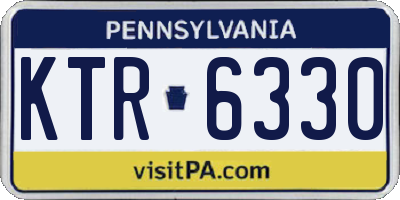 PA license plate KTR6330