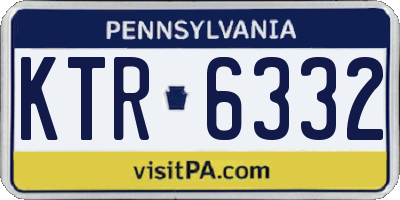 PA license plate KTR6332
