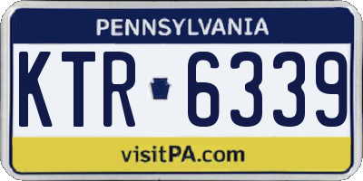 PA license plate KTR6339
