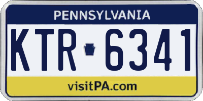 PA license plate KTR6341