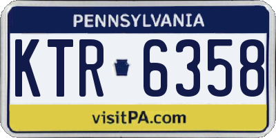 PA license plate KTR6358
