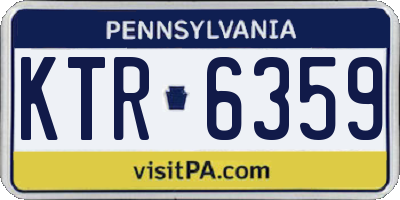 PA license plate KTR6359