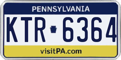 PA license plate KTR6364