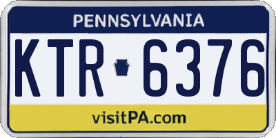 PA license plate KTR6376