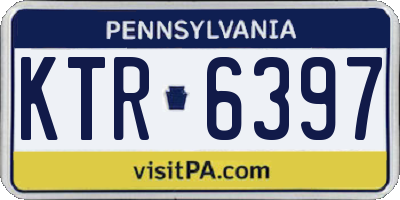 PA license plate KTR6397