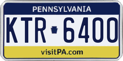 PA license plate KTR6400