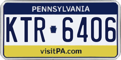 PA license plate KTR6406