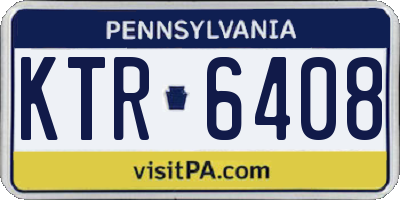 PA license plate KTR6408