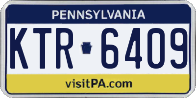PA license plate KTR6409