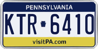 PA license plate KTR6410