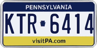 PA license plate KTR6414