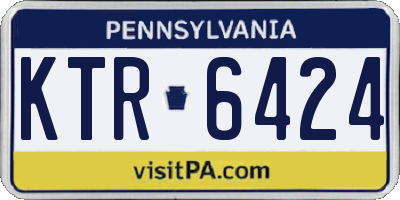 PA license plate KTR6424