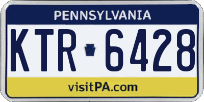 PA license plate KTR6428