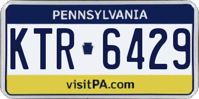 PA license plate KTR6429