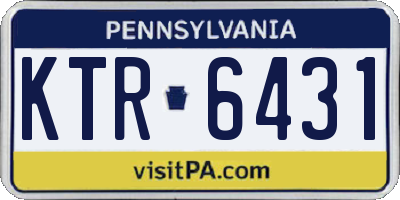 PA license plate KTR6431