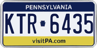PA license plate KTR6435
