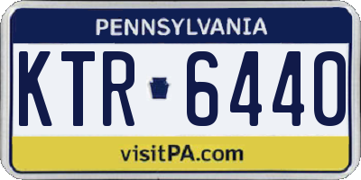 PA license plate KTR6440