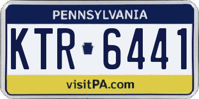 PA license plate KTR6441