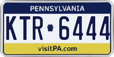 PA license plate KTR6444
